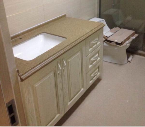 Oak solid wood vanity,Wooden undermount basin vanity,Floor installed bathroom