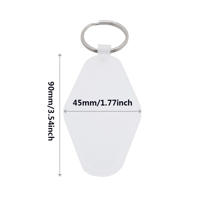Single Sided Printing Sublimation Motel Keychain Acrylic Sublimation Keychain Blanks DIY