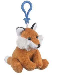 China Customized Brown Fox Stuffed Keychain Small Plush Toys 12cm Size factory