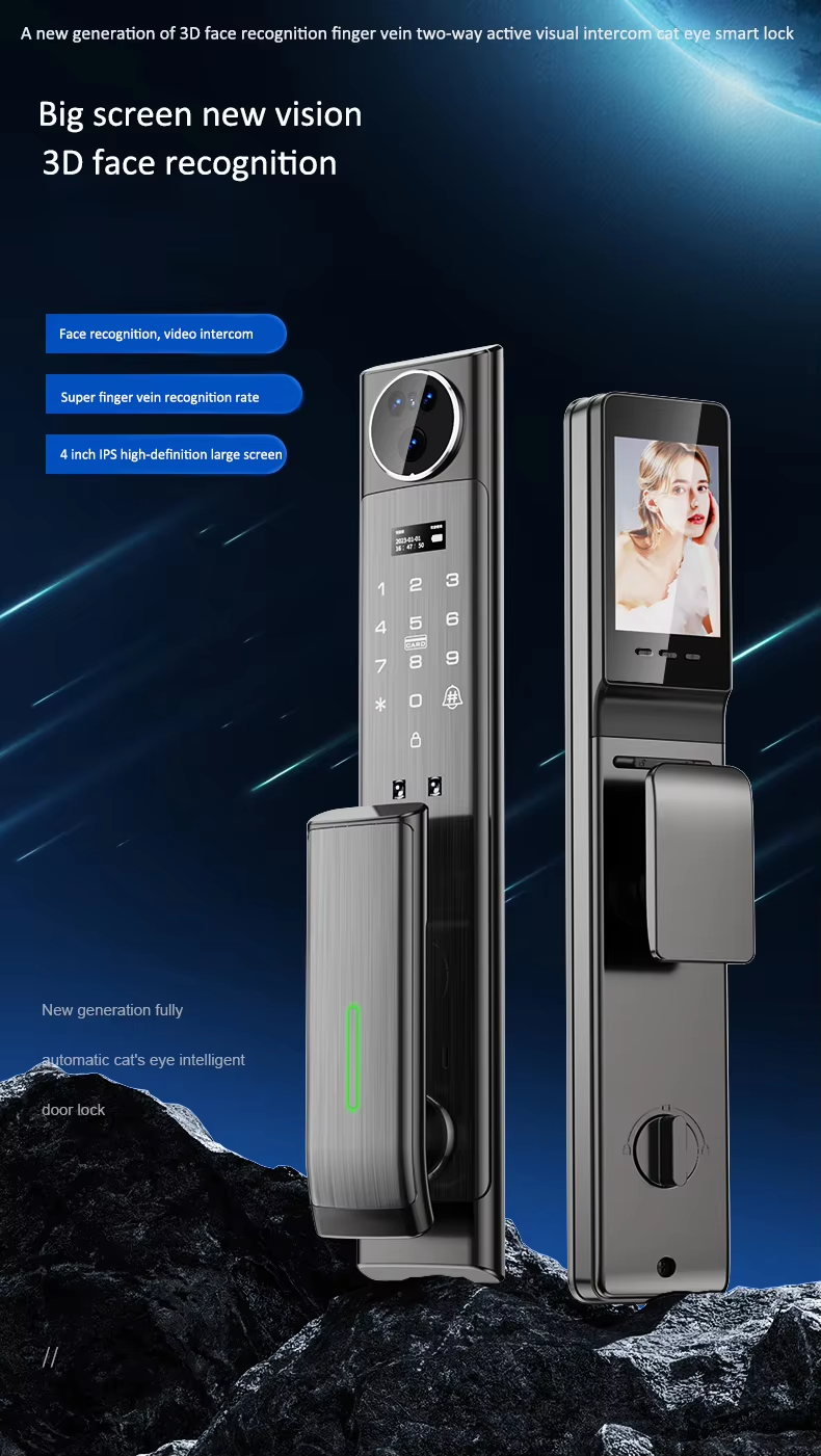 QL-S923MAX Tuya WiFi Fingerprint Video Calling Card Key Code Smart Door Lock