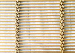 China Paint Copper SS316L Cable Rod Woven Mesh Antifire Building Cladding factory