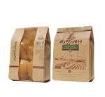 Custom logo printed brown kraft paper bag bread bag