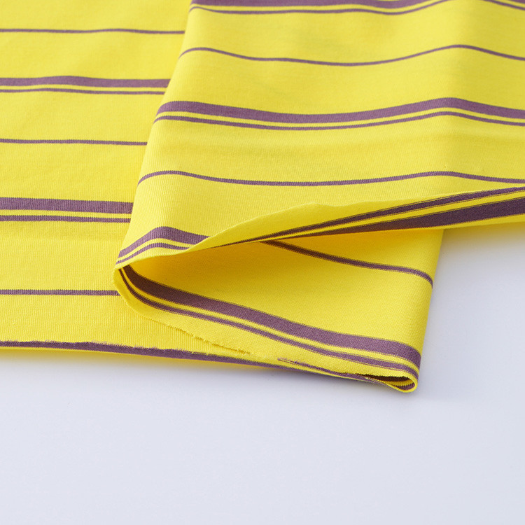 High Quality And Fashionable Healthy Breathable Striped Knit Fabric For T-Shirt
