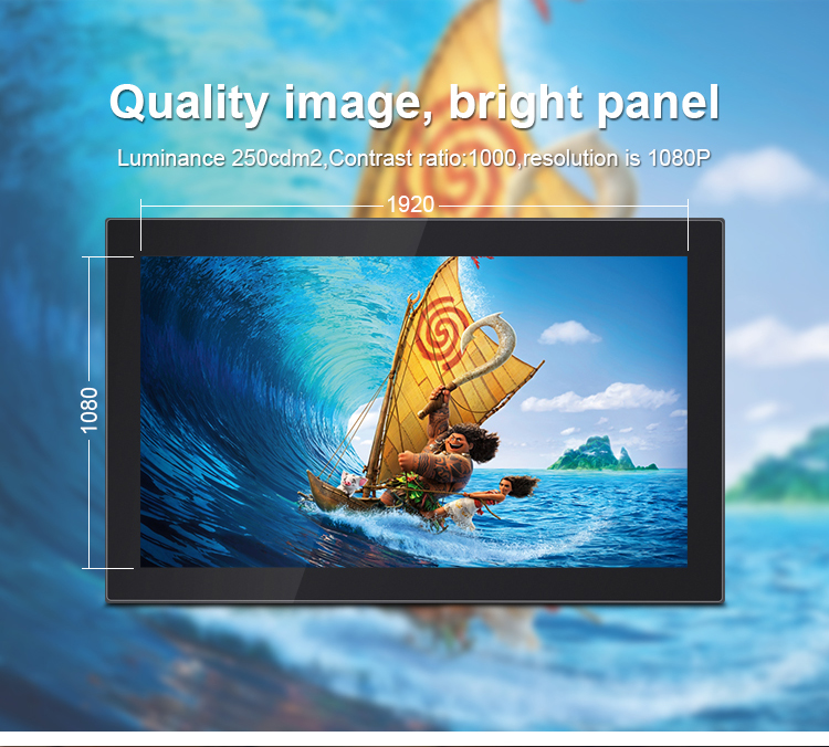 24 Inch RJ45 POE Powered All In One Android Tablet 350cd/M2 Indoor