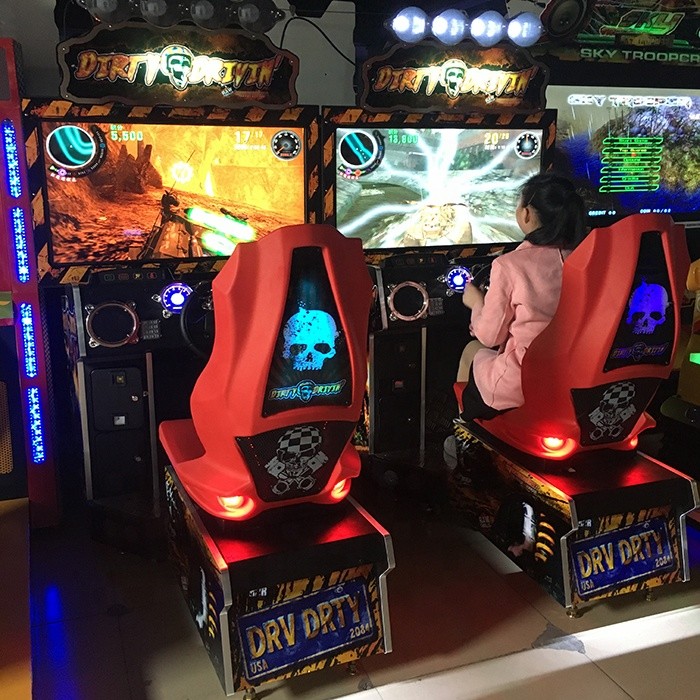 Customized 42 Lcd Car Racing Simulator For Game Center EN71 EN1176 ASTM