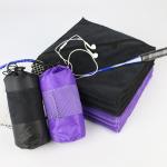 Black 30cmx80cm Microfibre Sports Towel , Microfiber Yoga Mat Towel