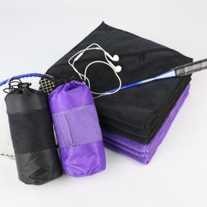 China Black 30cmx80cm Microfibre Sports Towel , Microfiber Yoga Mat Towel factory