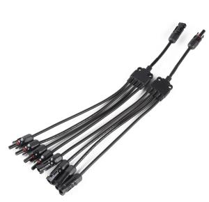 China 1500VDC Solar Panel Cable Connectors , MC4 Y Solar Connector factory