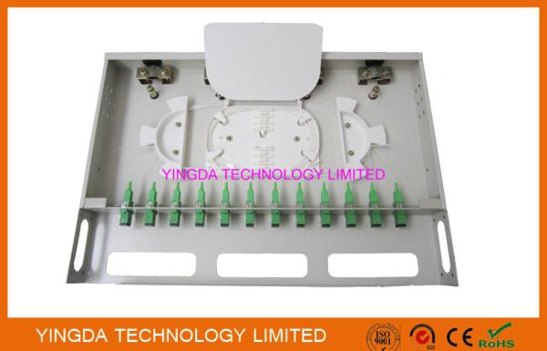 12 Ports Fiber Optic Patch Panel Rack Mount Fiber Patch Panel ODF SC Couplers