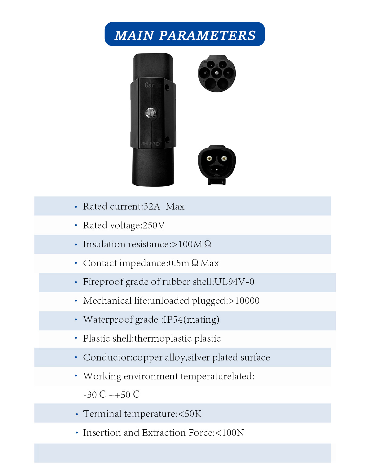 Condition 7kw Tesla EV Charger with 32A Output Current PC Copper Car Side Plug NACS to GBT Car Connector Socket Switch