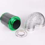 Wall Fan Mounting Rigid-semi Aluminum Flexible Duct for High Temperature Air