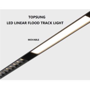 Embedded Magnetic Led Track Lighting 48v surface mounted linear