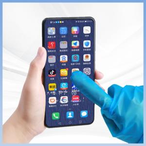 China Stretchable Blue Disposable TPE Gloves Latex Free Hypoallergenic factory