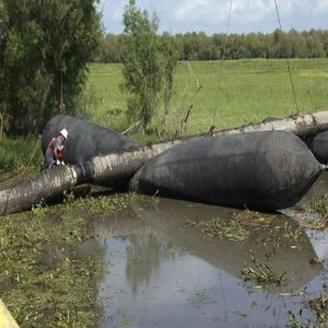 Cylindrical Black Inflatable Marine Heavy Lifting Airbags