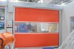 Industrial High Speed Transparent PVC Window Roll Up Door Used In Big Wind Area
