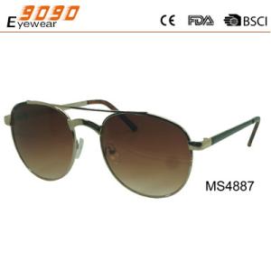China New arrival and hot sale of metal sunglasses, UV 400 Protection Lens factory
