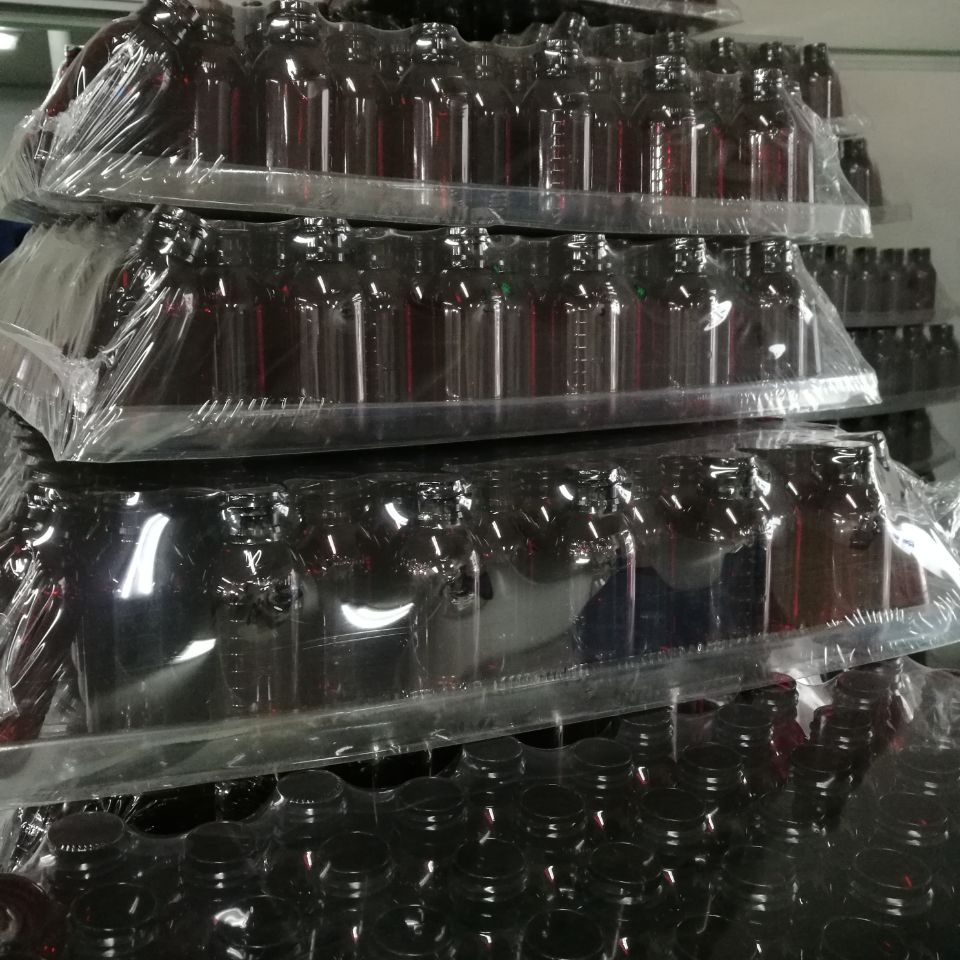 Customized Logo Pharmaceutical Grade 100ml PET Cough Syrup Bottle with Screw Cap