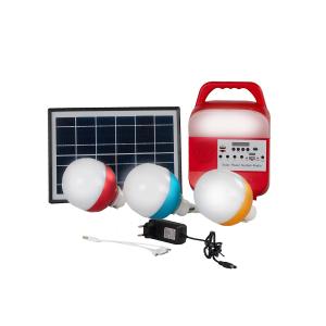 China OEM DC15V 8000mah Solar Home Lighting System With FM Radio factory