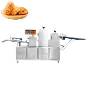 China Automatic puff pastry/puff biscuits/puff cookies machine Hot selling flaky bread, flaky cake production line factory