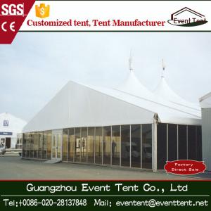 China Waterproof Sunscreen Large Outdoor Aluminum Tent With Glass Wall factory