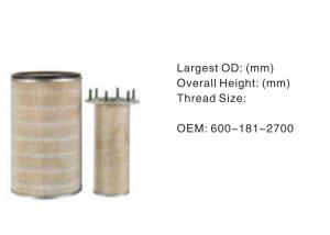 China High Performance White Hydraulic Oil Filter Assembly OEM 600-181-2700 factory