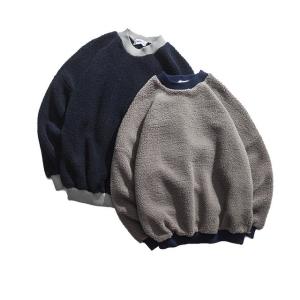 China Mens Plain Oversized Crewneck Sweatshirt , Oversized Sherpa Fleece Sweatshirt factory