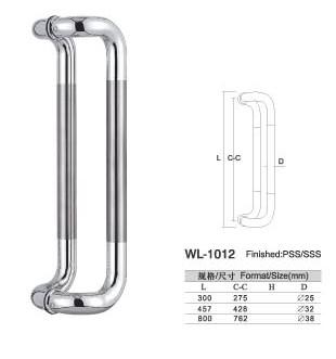WL-1012 high grade SUS304 Stainless Steel entry door handles set L300 Round