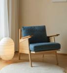 Home Furniture General Nordic Lounge Wood Sofa Chair with Down Feather Cushion