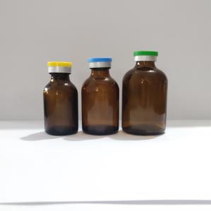China 30ml 50ml 100ml Antibiotic Sterile Empty Glass Vials Amber Clear Injection Glass Bottle factory