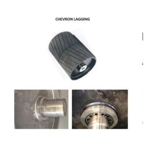 China Conveyor Belt Pulley with Herringbone Chevron Rubber Lagging on sale