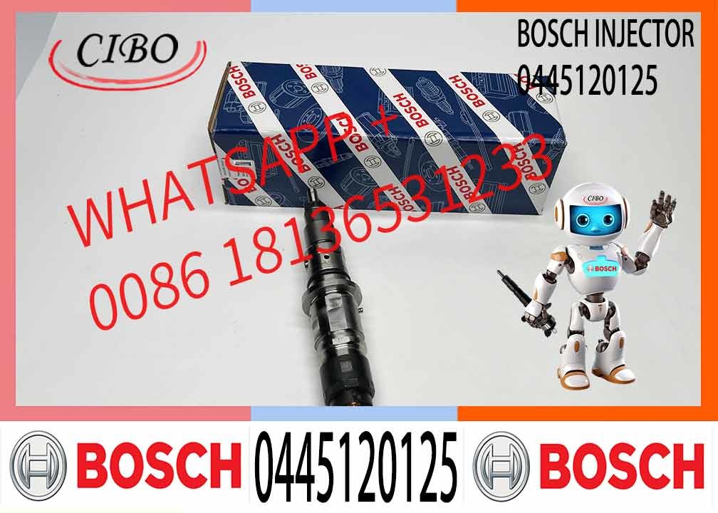 China New 0445120125 Diesel Car Fuel Injector Common Rail Injector 0445120125 For Komatsu