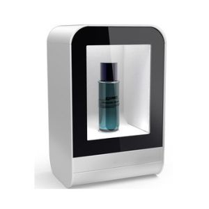 White Indoor Auto Transparent LCD Screen Display Box 22 Inch With Metal Back