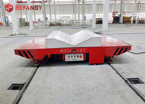 100t Low Voltage Steel Iron Handling Rail Transfer Cart