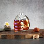Round Shape Glass Bottle for Vodka Whisky Sherry High White 500ml 750ml