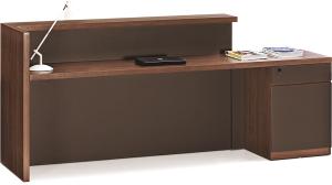 China 1.8M / 2.4M Modern Wood Reception Desk ISO9001 Certification factory