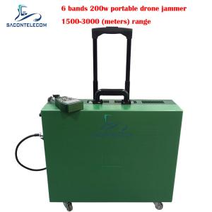 China Trailer Type Drone Signal Jammer 200w High Power 3km Distance For DJI factory