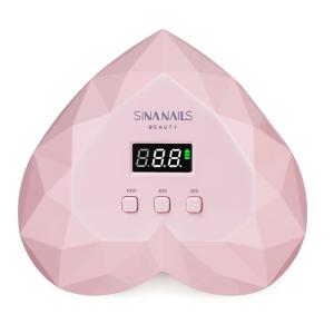 China Smart Heart Shape Dual Light Source 96w Professional Gel Nail Dryer UV LED factory
