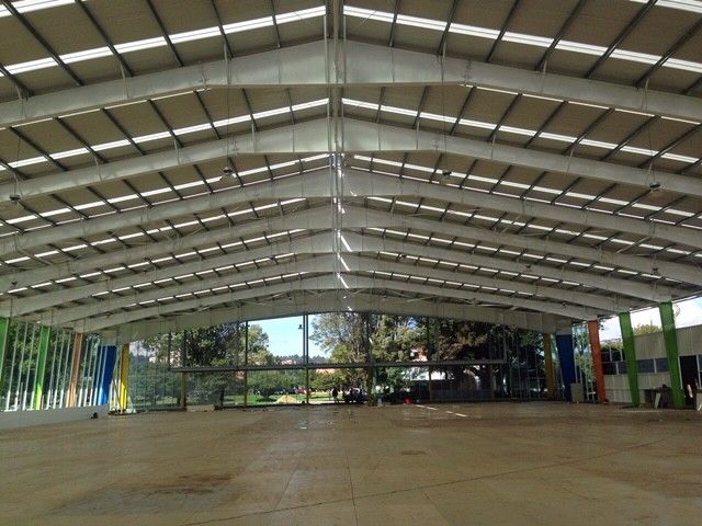 Q355B Grade Prefabricated Steel Structure Construction Columbia Hockey Stadium 1
