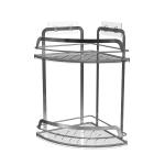 Household Stylish Metal Bathroom Organizer Suction Cup Iron Wire Rack Stainless
