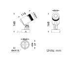 20W Outdoor LED Spotlight Beam Adjustable With Zoomable Lens DALI DMX512