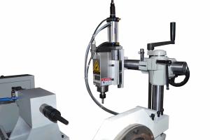 China CNC wood lathe machine with engraving spindle factory