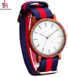 DW Nylon Strap Wood Watch For Her Sandalwood Case Metal Dial Unisex Ebony