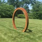 ISO9001 Garden Moon Gate 3.9ft Corten Steel Artist Decorative