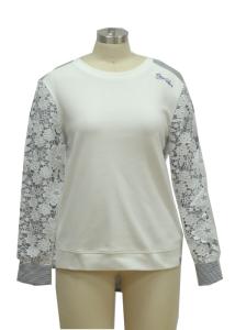 China Personality New Design Decoration Lace Up Layer Ladies Pullover Shirt Like Cuff Sewing factory