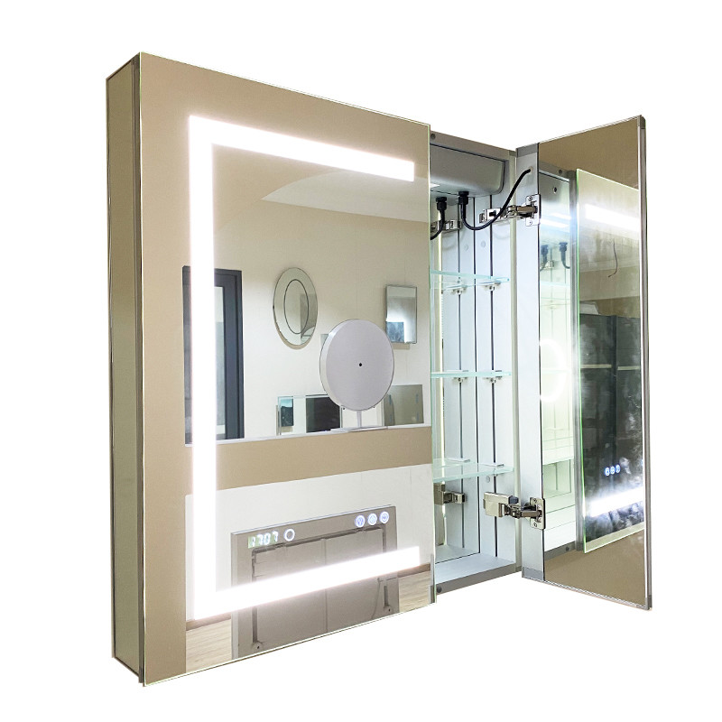 Rectangle Illuminated Bathroom Mirror Cabinet 32 In - 34 In LED Mirror Medicine