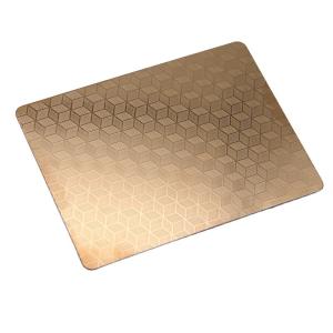 China 304 Color Rose Gold SS Sheet Embossed For Interior Decoration factory
