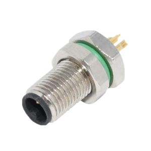 China Ip67 Male M5 Circular Connector Panel Rear Fastened Protected From Dust And Water factory