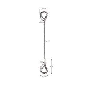 China Safety Steel Wire Rope Cable With Lanyard Hooks Double Casting Hook YW86538 factory