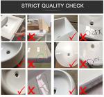 Solid Counter Top Bathroom Sink 16 Inch Philosophy Square Hand Basin