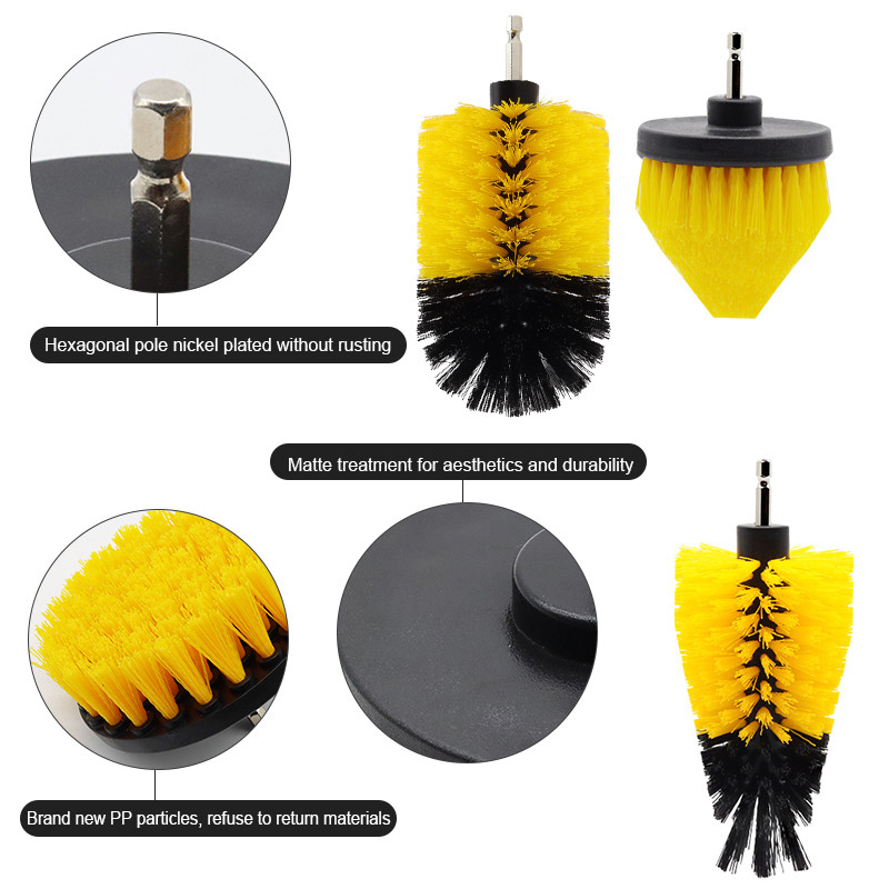 10Pcs Cleaning Drill Brush Attachment Set Household Brush Drill Kit For Kitchen